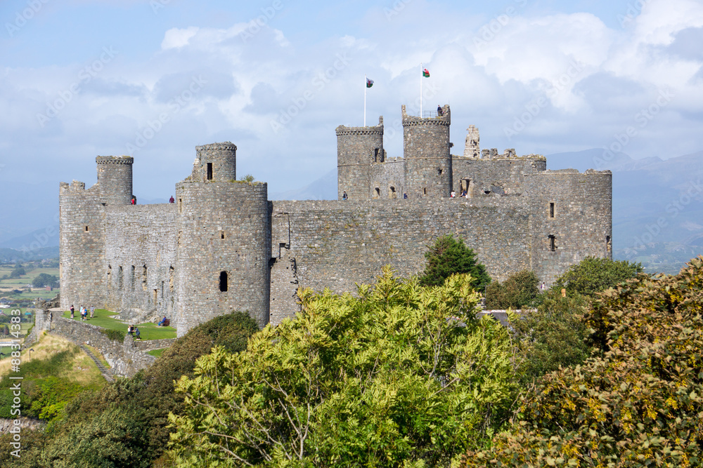 Harlech Castle, dating from the 13th and 14th centuries, Wales Harlech Castle, dating from the 13th and 14th centuries, Wales