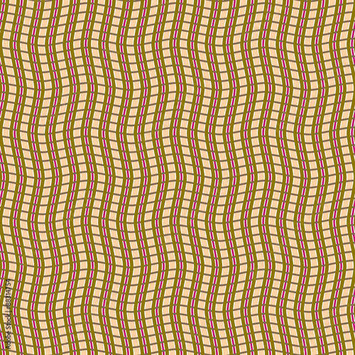 Abstract seamless pattern of intertwining wavy stripes