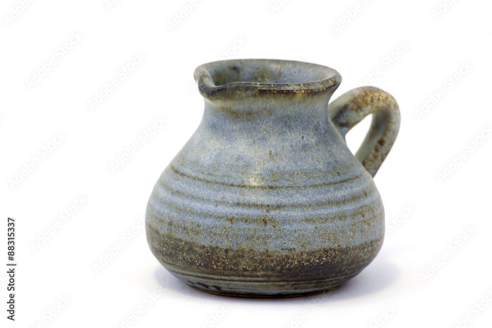 Clay jug, old ceramic vase