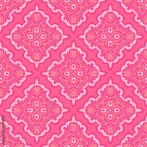 Cute pink Seamless abstract tiled pattern vector web background