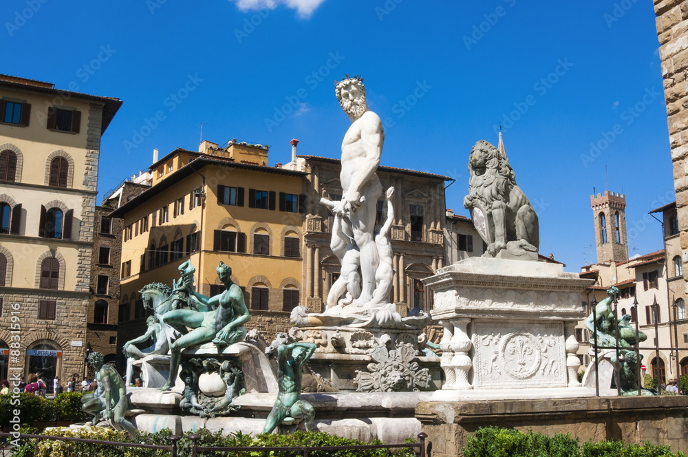 Fountain of Neptune (Biancone), Florence (Firenze), Tuscany Fountain of Neptune (Biancone), Florence (Firenze), Tuscany