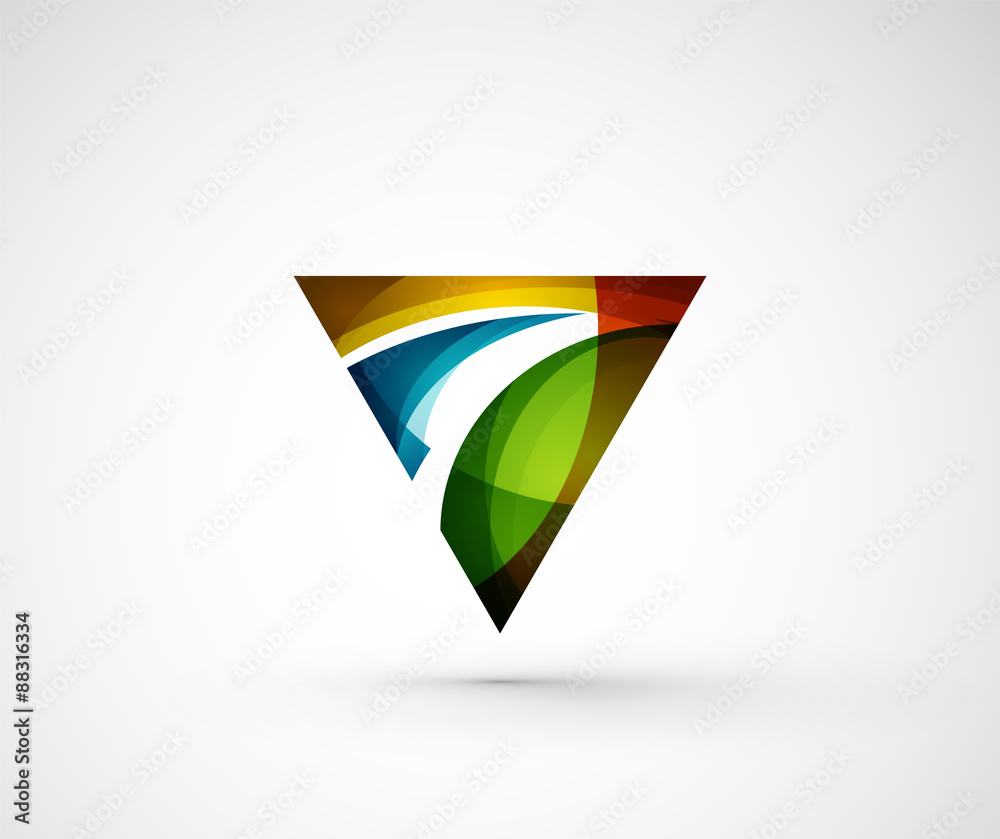 Abstract geometric company logo triangle, arrow Abstract geometric company logo triangle, arrow