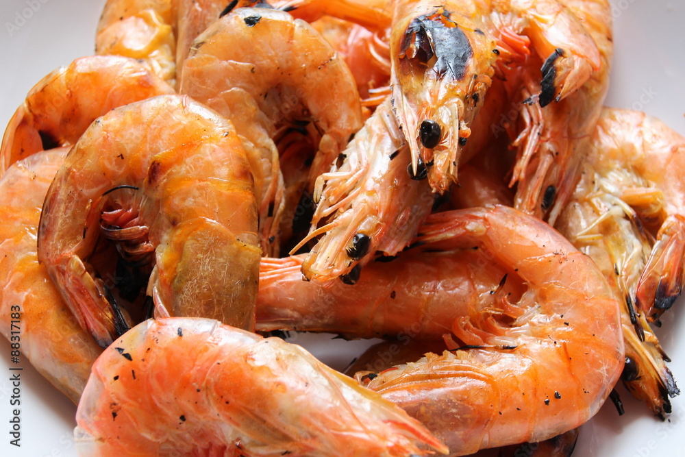 Grilled prawn, seafood Grilled prawn, seafood