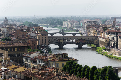 Urban view of Ponte Vecchio - Florence - Italy