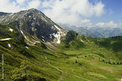 View of Hammerspitze from Kanzelwand, Kleines Walsertal, Austria photo