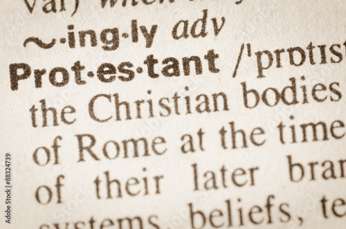 Dictionary definition of word Protestant