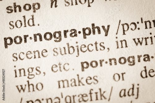 Dictionary definition of word pornography