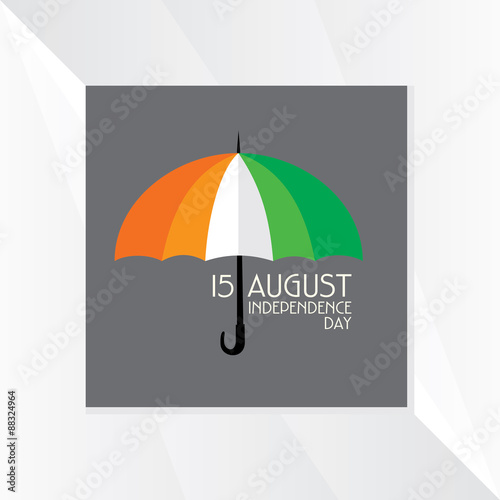 independence day tricolor concept with umbrella 