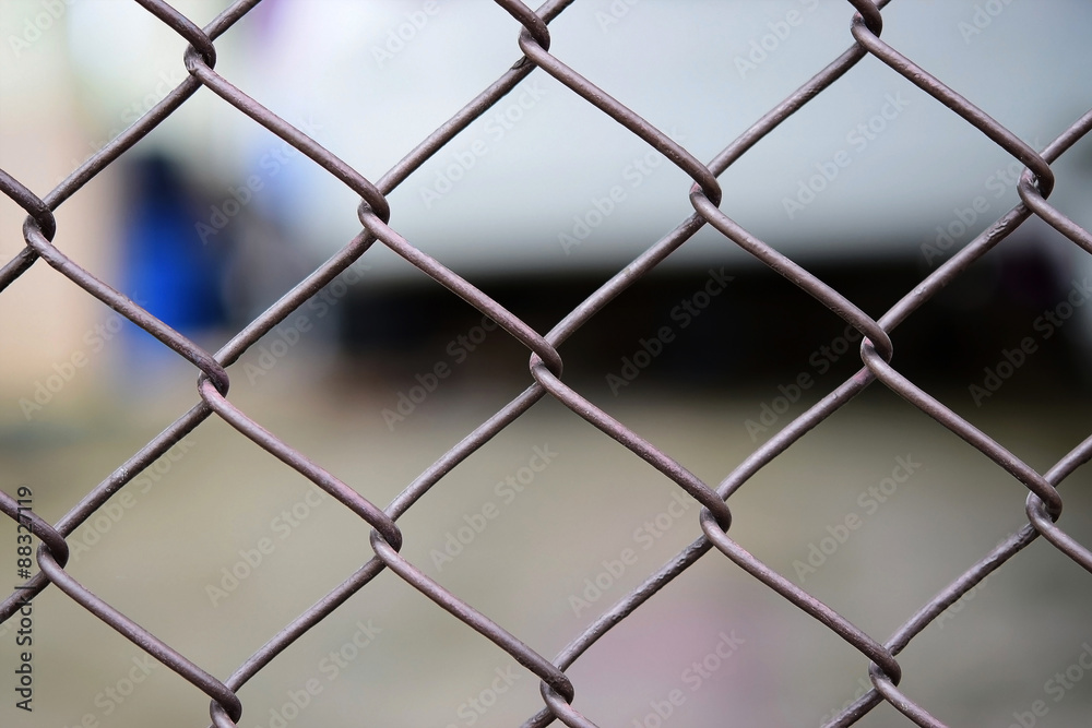 Fototapeta premium Iron chain fence