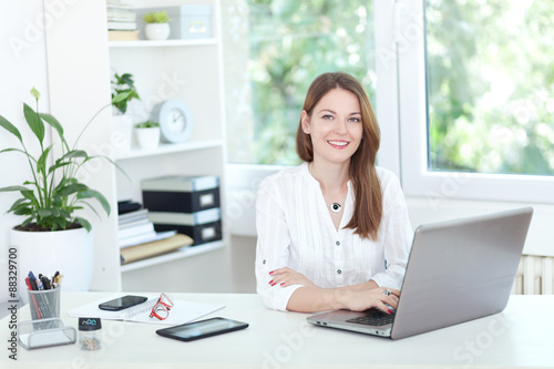 Young woman at laptop