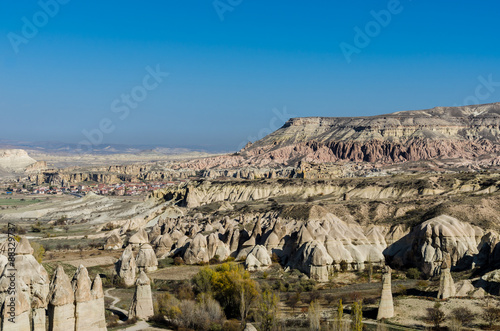 Volcanic rock landscape, Cappadocia, Turkey, Anatolia, Goreme na