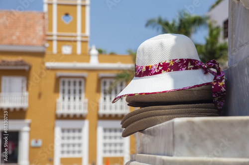 Venta de Sombreros en la Plaza de la Aduana - Cartagena