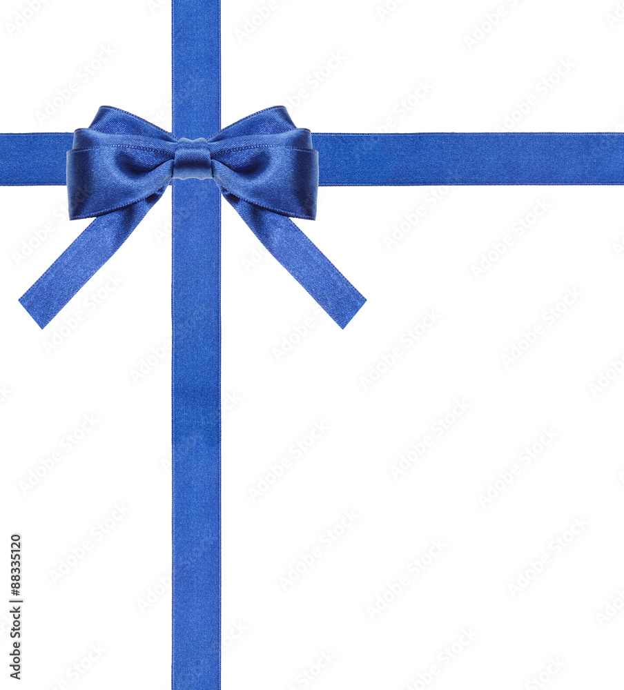 blue satin bows and ribbons isolated - set 13 blue satin bows and ribbons isolated - set 13