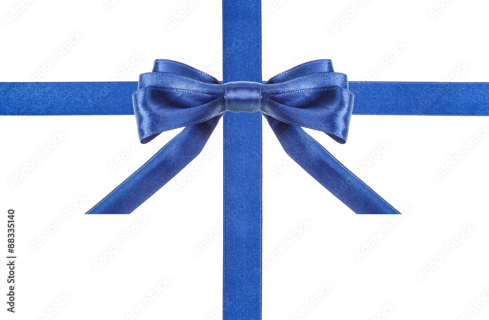 blue satin bows and ribbons isolated - set 1 blue satin bows and ribbons isolated - set 1