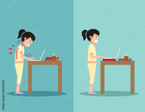 Best and worst positions for standing use laptop
