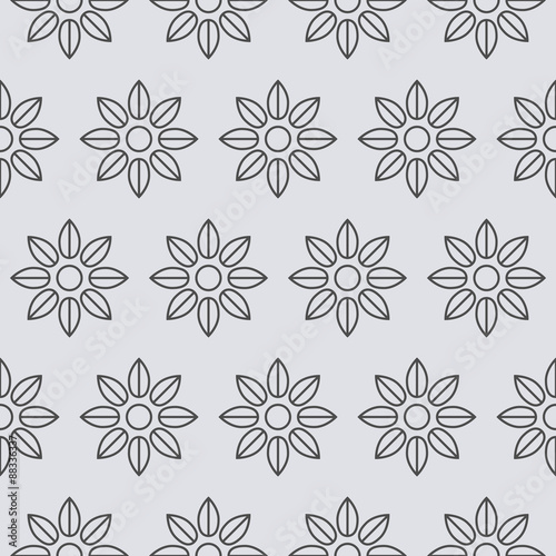 Vector illustration of a seamless pattern of flowers