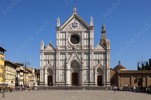 Piazza Santa Croce and Basilica di Santa Croce, Florence, Tuscany