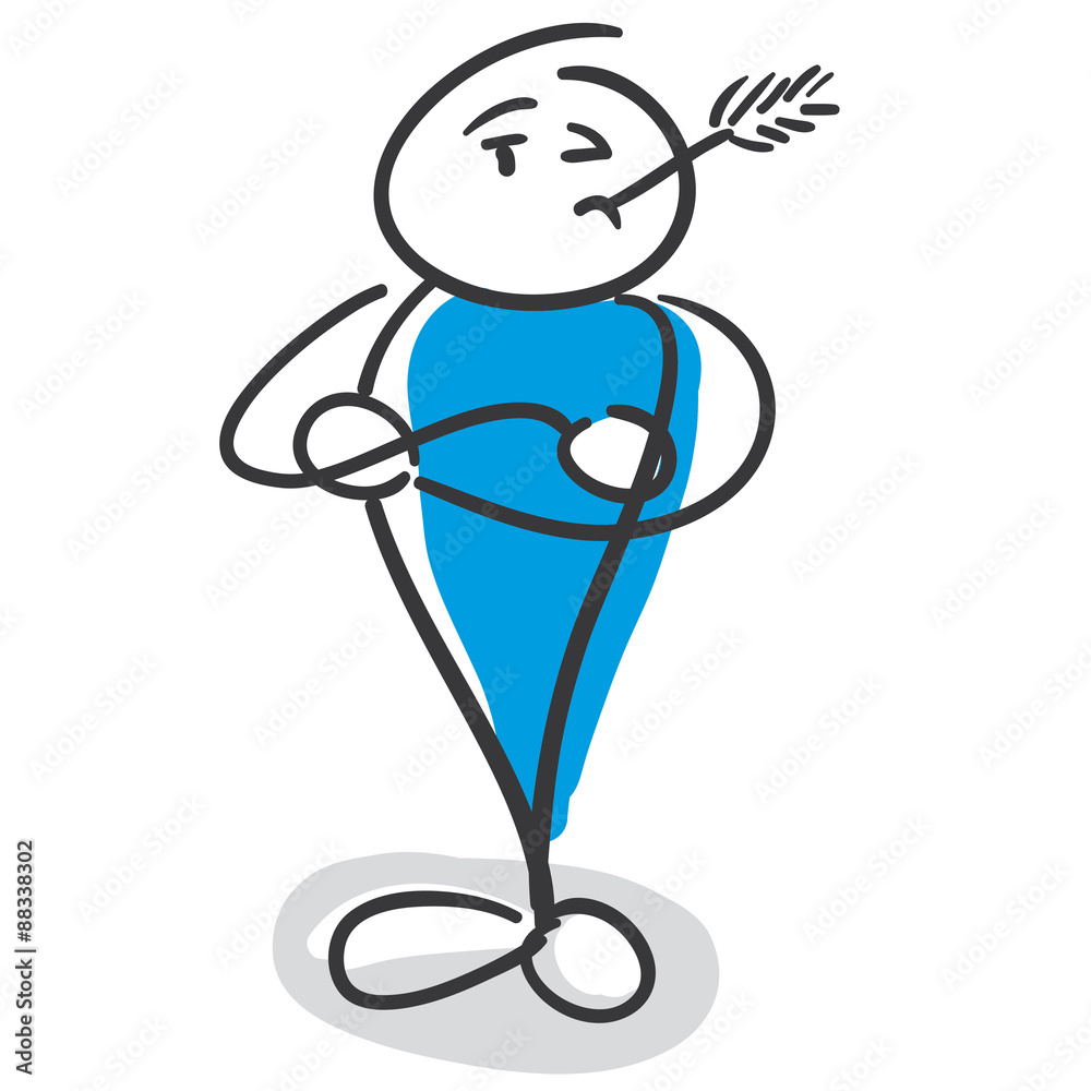 Stick Figure Series Blue Stock Vector | Adobe Stock