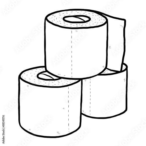 three roll of tissue paper