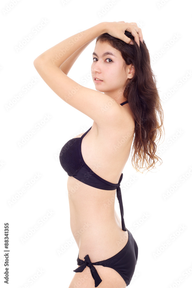 sexy beautiful young woman in bikini isolated on a white background sexy beautiful young woman in bikini isolated on a white background