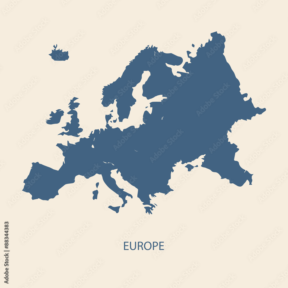 Fototapeta premium WEKTOR MAPY EUROPY