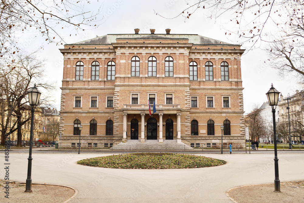 Naklejka premium Zagreb, Croatia, Croatian Academy of Sciences and Arts (HAZU) 