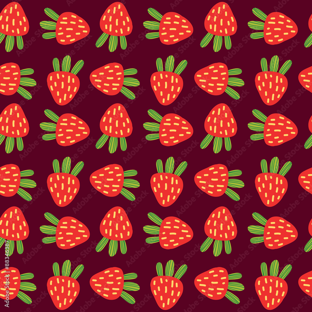 Seamless pattern with strawberries. Seamless pattern with strawberries.