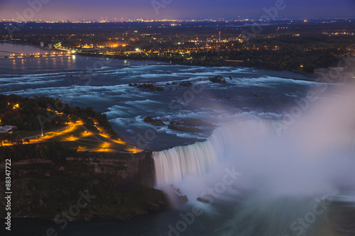 View of Horseshoe Falls, Niagara Falls, Niagara, border of New York State, and Ontario, Canada photo