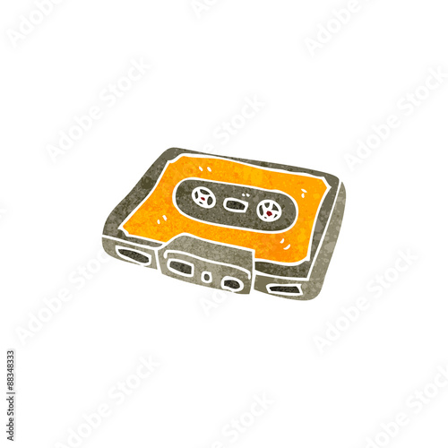 retro cartoon cassette tape