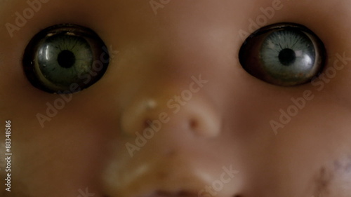 Creepy Doll. Close-up of doll, turning forward.

