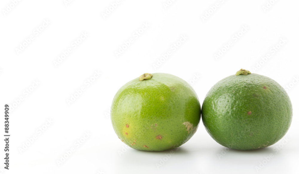 green lemon isolated on white background green lemon isolated on white background