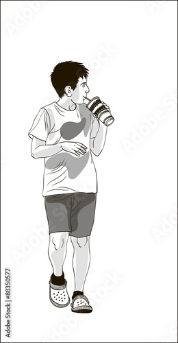 teenager boy in summer clothes