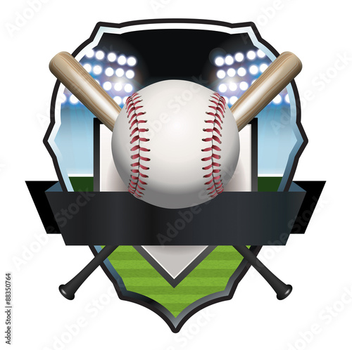 Baseball Badge Illustration