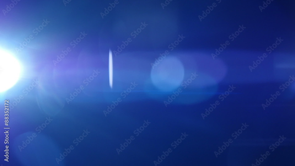 Anamorphic lens fare. Stroboscope. Real anamorphic lens flare. Stock