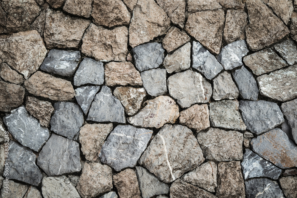 Stone wall background and texture with space Stone wall background and texture with space
