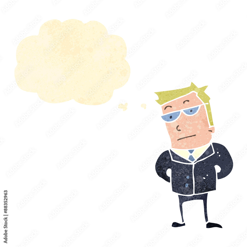 retro cartoon sensible businessman retro cartoon sensible businessman