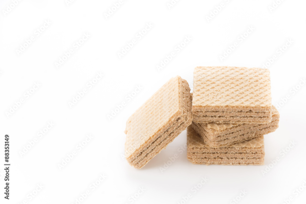 coffee wafer on white background coffee wafer on white background