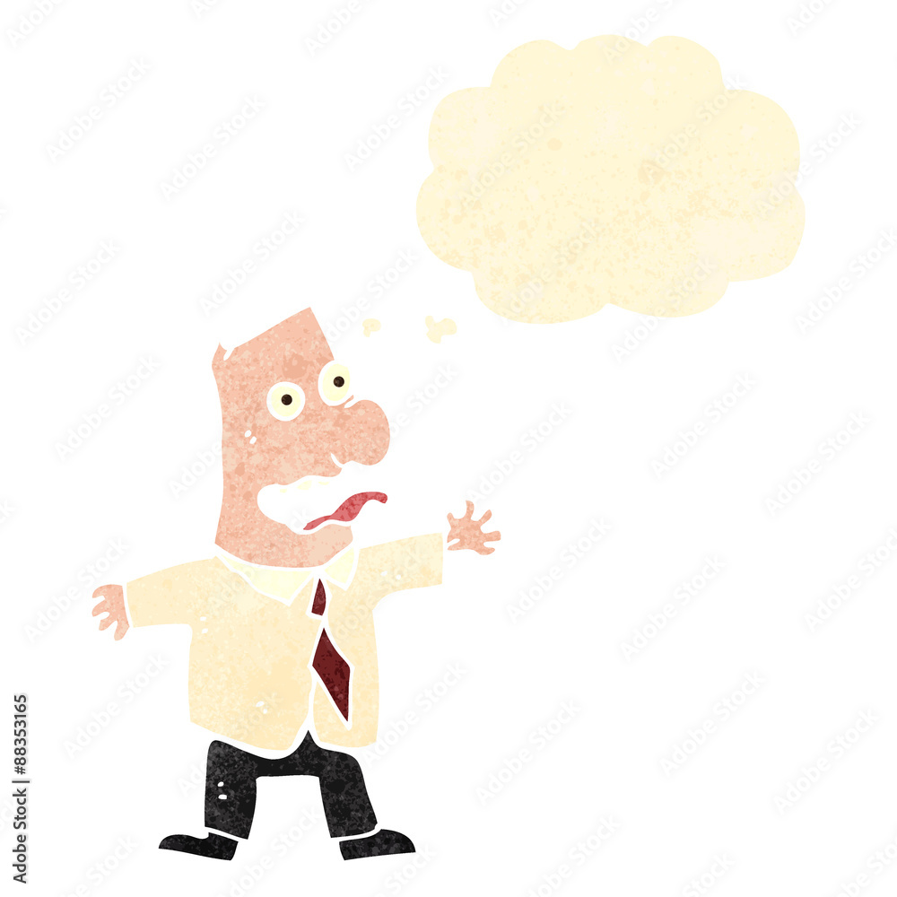retro cartoon crazy boss retro cartoon crazy boss