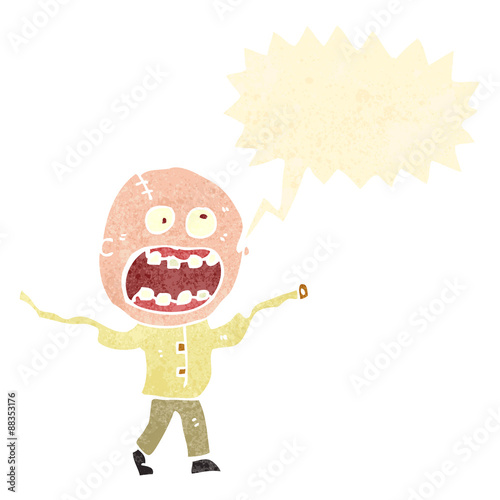 retro cartoon crazy madman