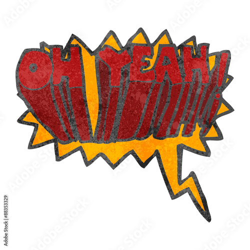 retro cartoon oh yeah! shout