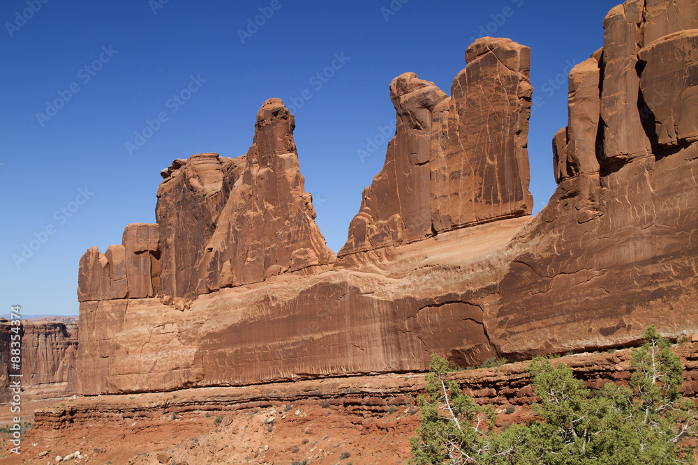 Rock formation called Park Avenue.Arches National Park, Utah