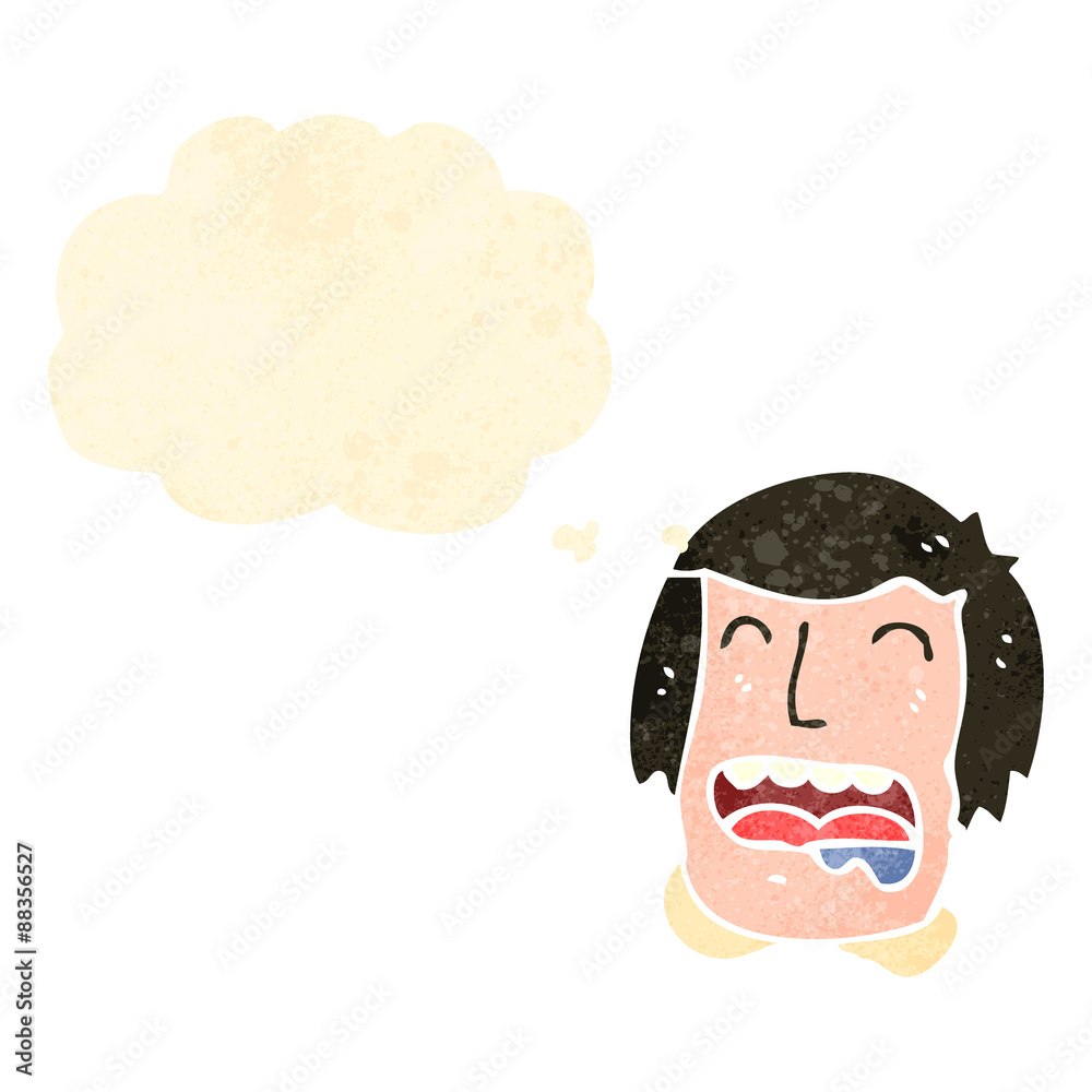 Fototapeta premium retro cartoon drooling man