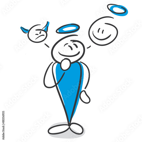 Stick Figure Series Blue