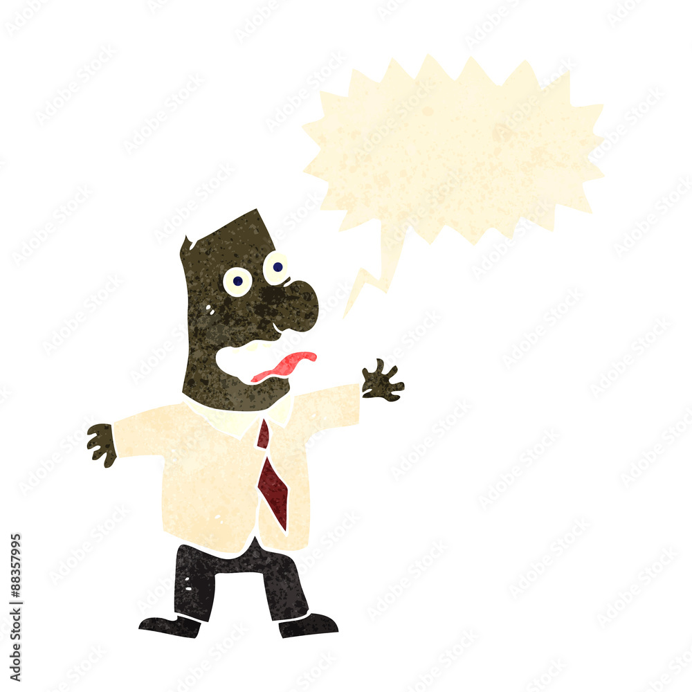 Fototapeta premium retro cartoon crazy boss