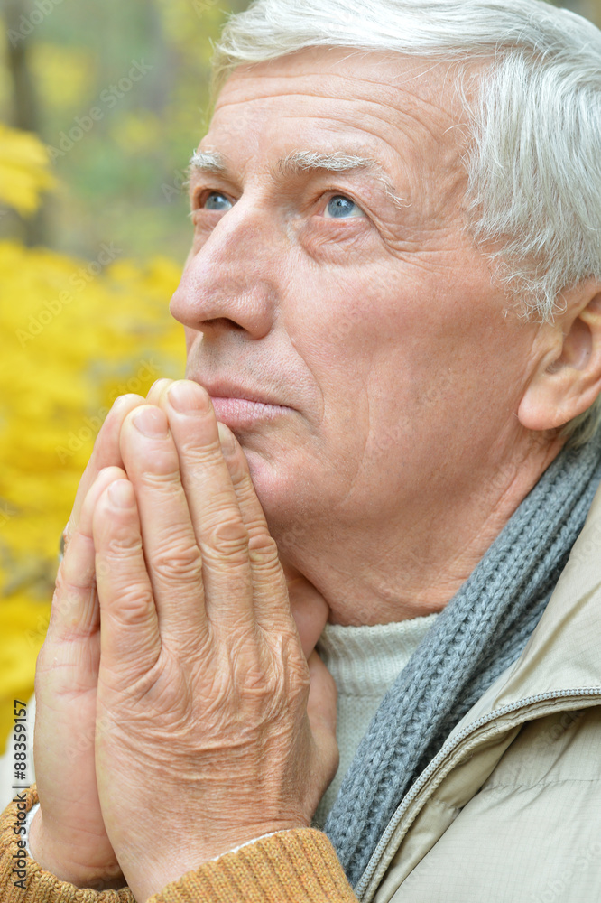 Senior man thinking 