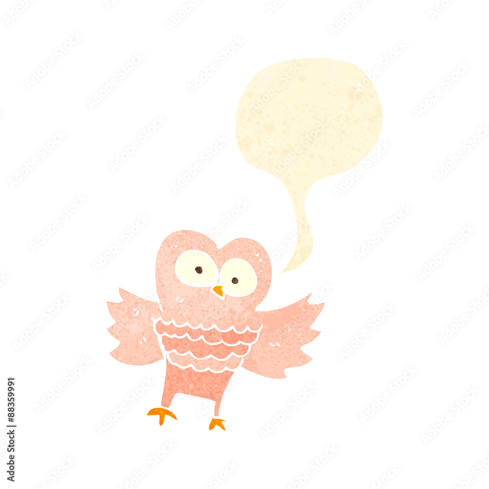retro cartoon hooting owl retro cartoon hooting owl