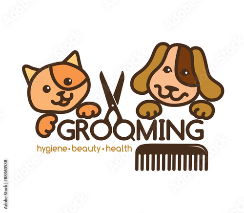 Grooming pets logo