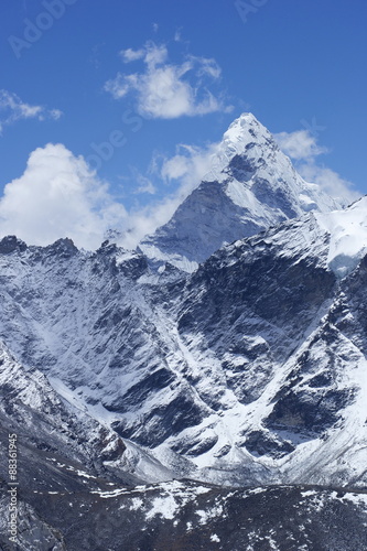 Summit of Ama Dablam from Kala Patthar, Sagarmatha National Park, Solukhumbu District, Nepal, Himalayas #88361945