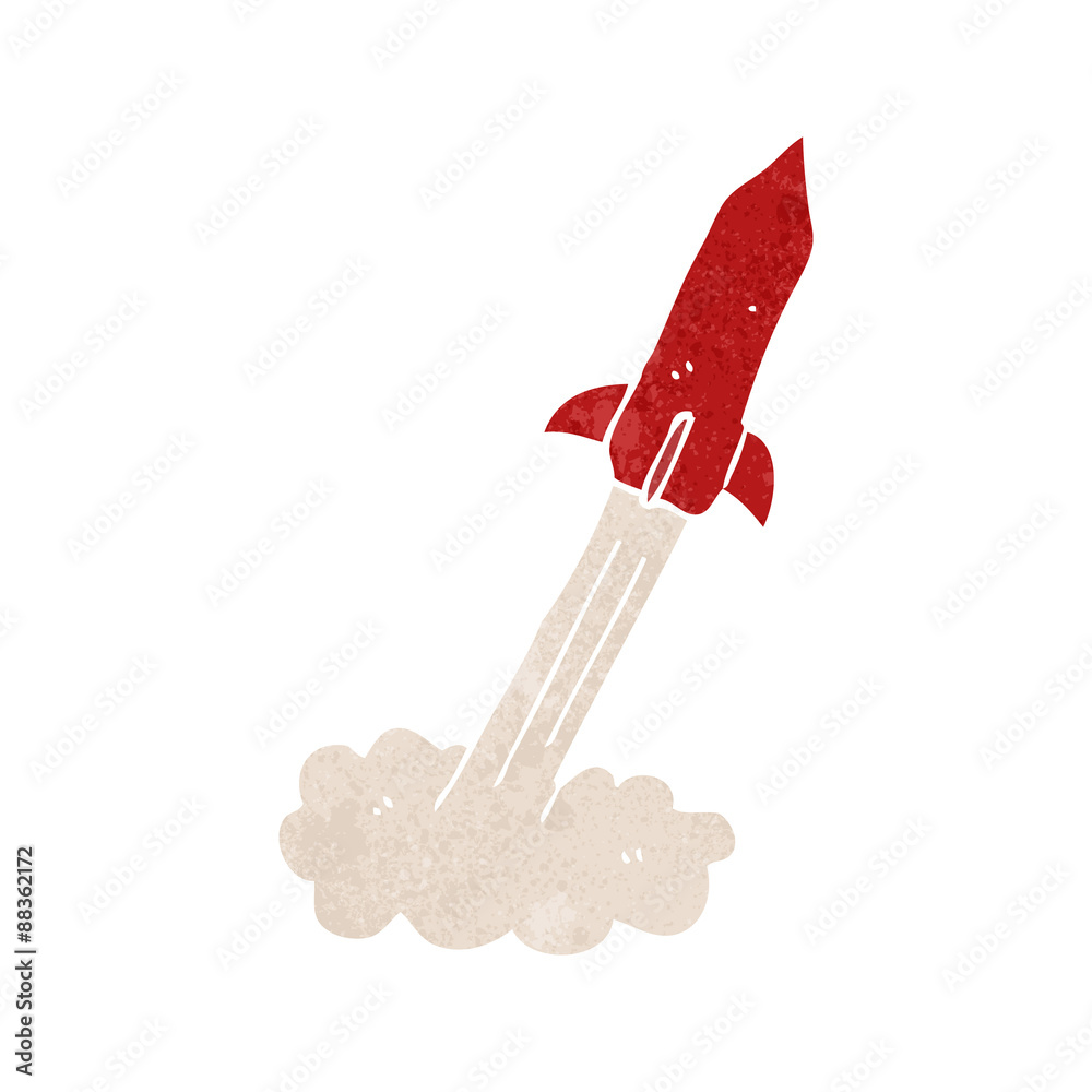 retro cartoon flying rocket retro cartoon flying rocket