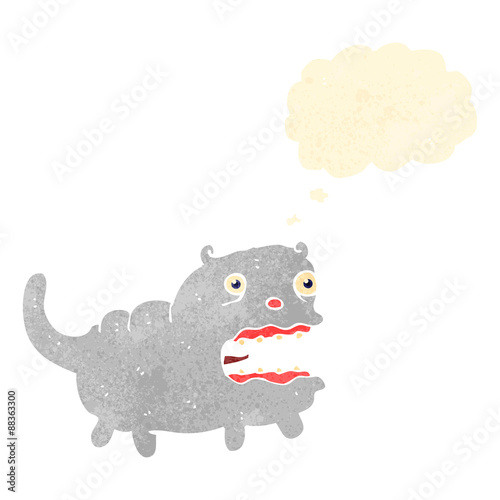 retro cartoon ugly cat